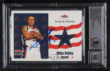 2003-04 Fleer Avant - Stars & Stripes - Red Jersey #SSA/MB - Mike Bibby /100 [BAS BGS Authentic]