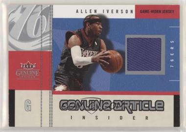 2003-04 Fleer Genuine Insider - Genuine Article Insider Jerseys #GA-AI - Allen Iverson /400