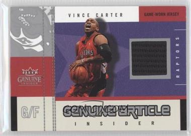 2003-04 Fleer Genuine Insider - Genuine Article Insider Jerseys #GA-VC - Vince Carter /400