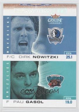 2003-04 Fleer Genuine Insider - Scoring Threats #7 ST - Dirk Nowitzki, Pau Gasol