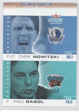 2003-04 Fleer Genuine Insider - Scoring Threats #7 ST - Dirk Nowitzki, Pau Gasol