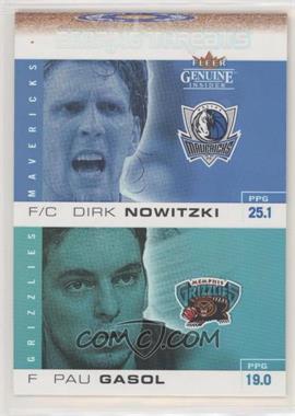 2003-04 Fleer Genuine Insider - Scoring Threats #7 ST - Dirk Nowitzki, Pau Gasol