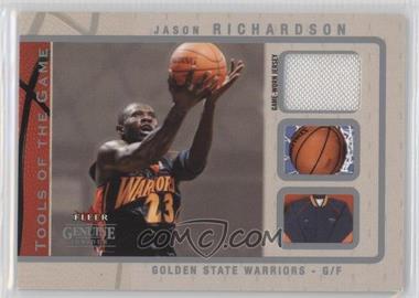 2003-04 Fleer Genuine Insider - Tools of the Game - Jerseys #TG-JR - Jason Richardson /199