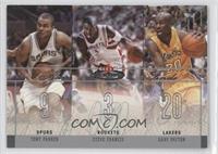 Tony Parker, Steve Francis, Gary Payton #/500