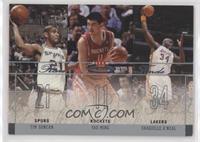 Tim Duncan, Yao Ming, Shaquille O'Neal [EX to NM] #/500