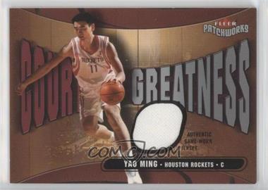 2003-04 Fleer Patchworks - Courting Greatness - Jersey #CG-YM - Yao Ming /350
