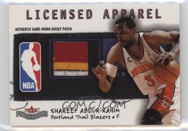 2003-04 Fleer Patchworks - Licensed Apparel - Team Name Patch #LA-SAR - Shareef Abdur-Rahim /150 [EX to NM]