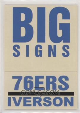 2003-04 Fleer Platinum - Big Signs #2 BS - Allen Iverson