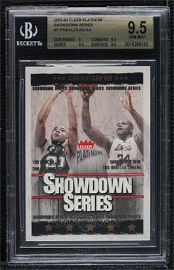 2003-04 Fleer Platinum - Showdown Series #3 SS - Tim Duncan, Shaquille O'Neal [BGS 9.5 GEM MINT]
