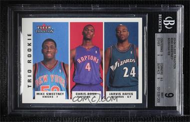 2003-04 Fleer Tradition - [Base] #292 - Mike Sweetney, Chris Bosh, Jarvis Hayes [BGS 9 MINT]