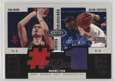 2003-04 Hoops Hot Prospects - Sweet Selections - Jerseys #SS-YM/AI - Yao Ming, Allen Iverson /375