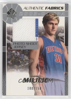 2003-04 SP Authentic - Authentic Fabrics #DM-J - Darko Milicic /150