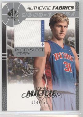 2003-04 SP Authentic - Authentic Fabrics #DM-J - Darko Milicic /150