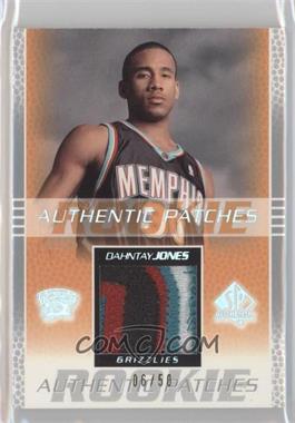 2003-04 SP Authentic - Rookie Authentic Patches #DJ-P - Dahntay Jones /50