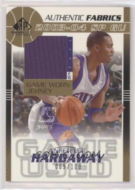 2003-04 SP Game Used - Authentic Fabrics - Gold #AH-J.2 - Anfernee Hardaway /100