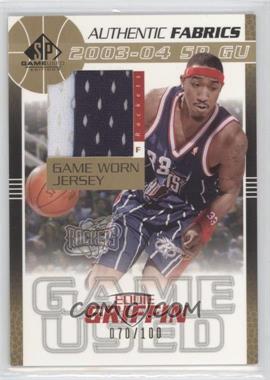 2003-04 SP Game Used - Authentic Fabrics - Gold #EG-J.1 - Eddie Griffin /100