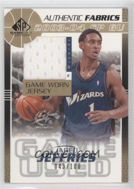 2003-04 SP Game Used - Authentic Fabrics - Gold #JE-J - Jared Jeffries /100