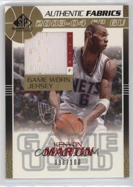 2003-04 SP Game Used - Authentic Fabrics - Gold #KM-J - Kenyon Martin /100