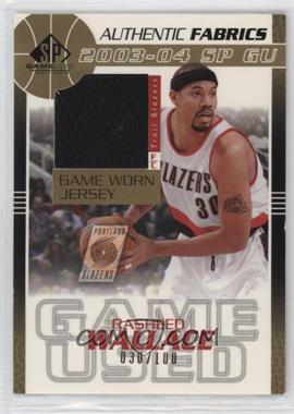 2003-04 SP Game Used - Authentic Fabrics - Gold #RW-J - Rasheed Wallace /100 [EX to NM]