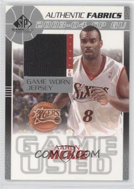 2003-04 SP Game Used - Authentic Fabrics #AM-J.1 - Aaron McKie