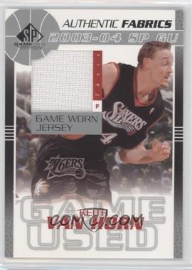 2003-04 SP Game Used - Authentic Fabrics #KV-J - Keith Van Horn