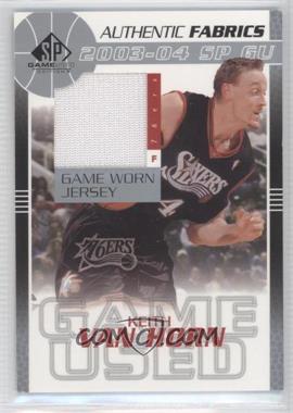 2003-04 SP Game Used - Authentic Fabrics #KV-J - Keith Van Horn