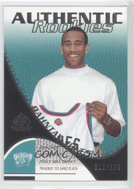 2003-04 SP Game Used - [Base] #126 - Authentic Rookies - Dahntay Jones /999
