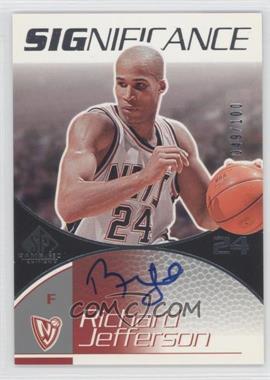 2003-04 SP Game Used - SIGnificance #RJ - Richard Jefferson /100