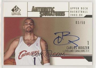 2003-04 SP Signature Edition - Authentic Signatures - Gold #AS-BO - Carlos Boozer /50