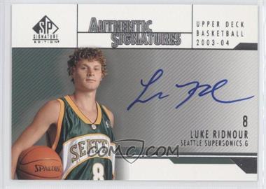 2003-04 SP Signature Edition - Authentic Signatures #AS-LR - Luke Ridnour