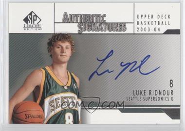 2003-04 SP Signature Edition - Authentic Signatures #AS-LR - Luke Ridnour