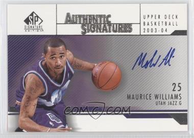 2003-04 SP Signature Edition - Authentic Signatures #AS-MW - Mo Williams