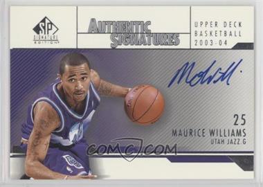 2003-04 SP Signature Edition - Authentic Signatures #AS-MW - Mo Williams