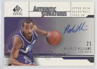 2003-04 SP Signature Edition - Authentic Signatures #AS-MW - Mo Williams