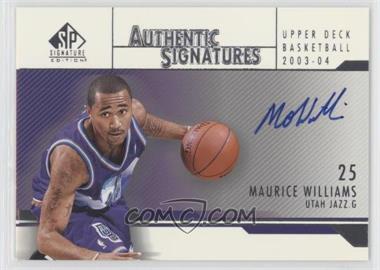 2003-04 SP Signature Edition - Authentic Signatures #AS-MW - Mo Williams