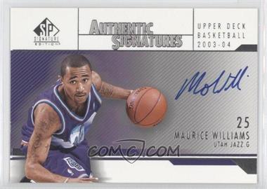 2003-04 SP Signature Edition - Authentic Signatures #AS-MW - Mo Williams