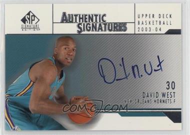 2003-04 SP Signature Edition - Authentic Signatures #AS-WE - David West