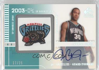 2003-04 SP Signature Edition - [Base] - Autographs #A120 - Dahntay Jones /25