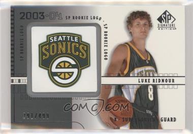 2003-04 SP Signature Edition - [Base] #114 - Luke Ridnour /499