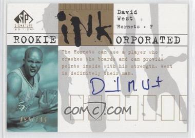 2003-04 SP Signature Edition - Rookie INKorporated #RI-WE - David West /100