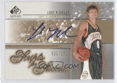 2003-04 SP Signature Edition - Scripts for Success #SS-LR - Luke Ridnour /250