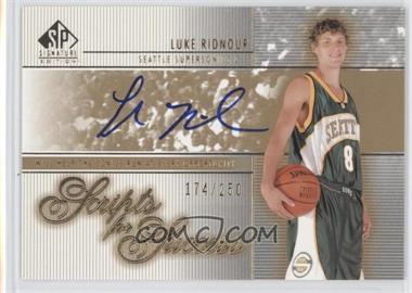 2003-04 SP Signature Edition - Scripts for Success #SS-LR - Luke Ridnour /250