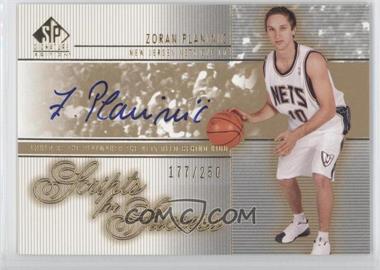 2003-04 SP Signature Edition - Scripts for Success #SS-ZP - Zoran Planinic /250