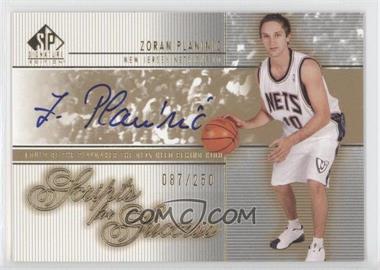 2003-04 SP Signature Edition - Scripts for Success #SS-ZP - Zoran Planinic /250