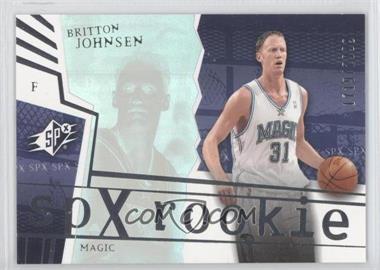 2003-04 SPx - [Base] #138 - SPx Rookies - Britton Johnsen /2999