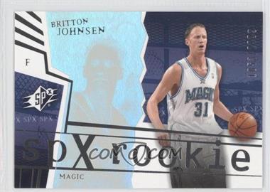 2003-04 SPx - [Base] #138 - SPx Rookies - Britton Johnsen /2999