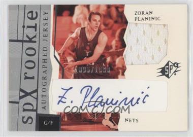 2003-04 SPx - [Base] #169 - SPx Auto Rookie Jerseys - Zoran Planinic /1999