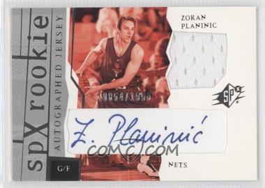 2003-04 SPx - [Base] #169 - SPx Auto Rookie Jerseys - Zoran Planinic /1999
