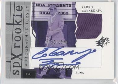 2003-04 SPx - [Base] #181 - SPx Auto Rookie Jerseys - Zarko Cabarkapa /1999