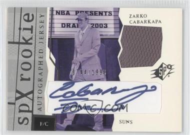 2003-04 SPx - [Base] #181 - SPx Auto Rookie Jerseys - Zarko Cabarkapa /1999